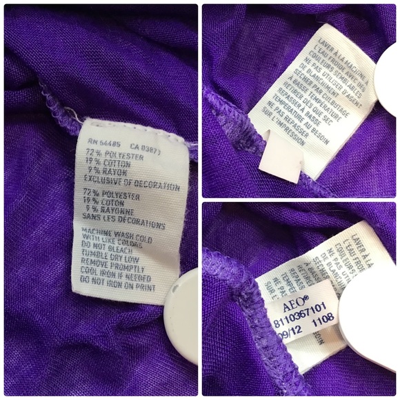 American Eagle Outfitters - Purple Burn-Out Long Sleeve Top - Large - Picture 11 of 11